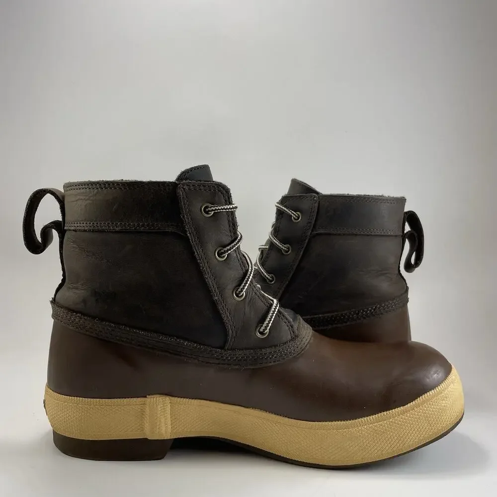 Xtratuf Legacy Lace Boots Mens Size 10 Leather Upper Waterproof Rubber Lower